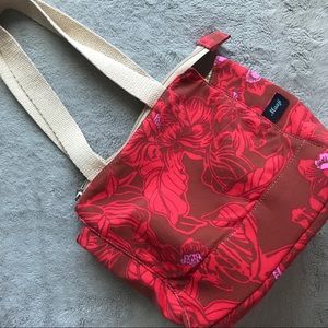 Maaji Canvas Small Tote Bag Red Purple Floral
